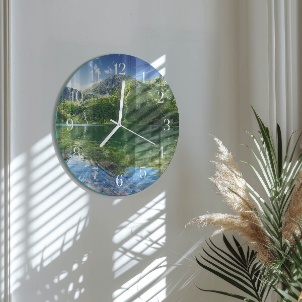 Reloj de pared redondo Lago de montaña