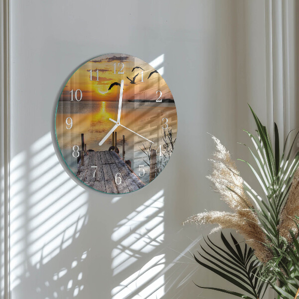 Reloj de pared redondo Lago del puente