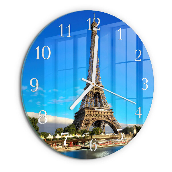 Reloj de pared redondo Torre Eiffel de París