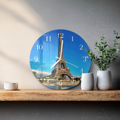 Reloj de pared redondo Torre Eiffel de París