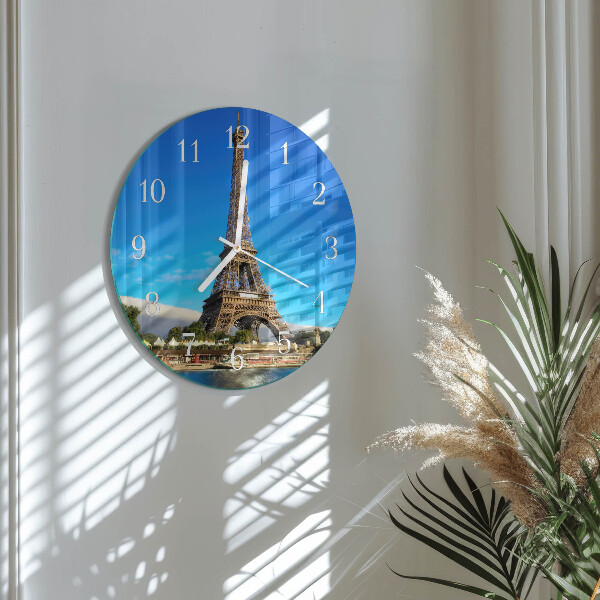 Reloj de pared redondo Torre Eiffel de París