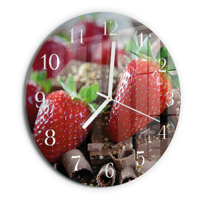 Reloj de pared redondo fresas