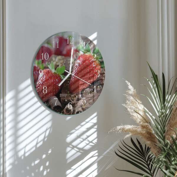 Reloj de pared redondo fresas