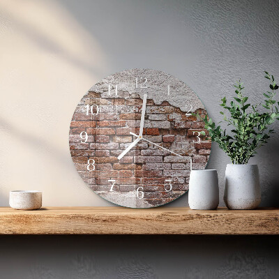 Reloj de pared redondo Ladrillo