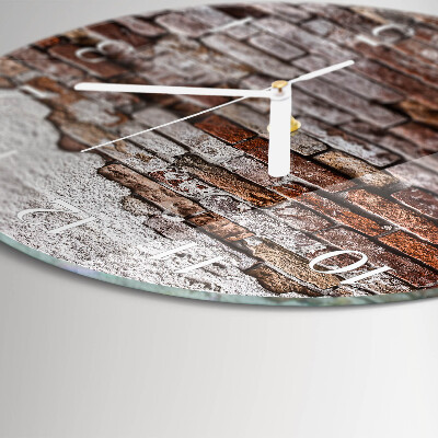 Reloj de pared redondo Ladrillo