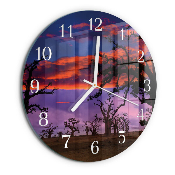 Reloj de pared redondo Árboles