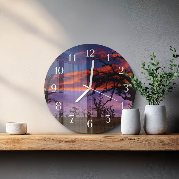 Reloj de pared redondo Árboles