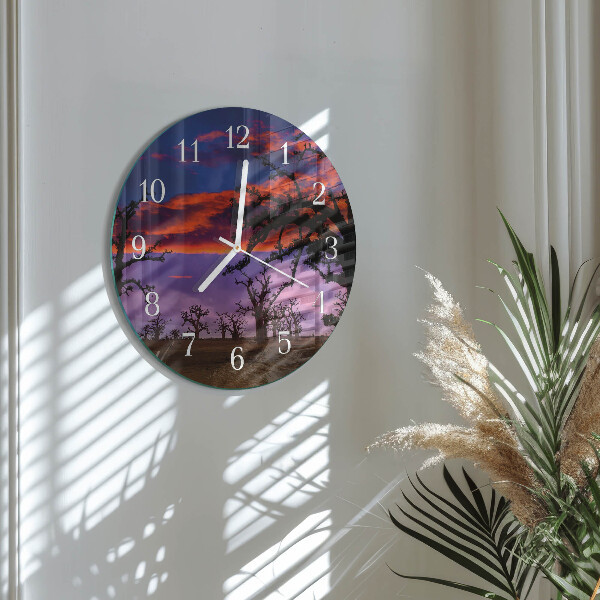 Reloj de pared redondo Árboles