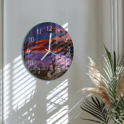 Reloj de pared redondo Árboles