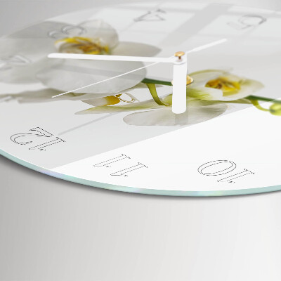Reloj de pared redondo Orquídea
