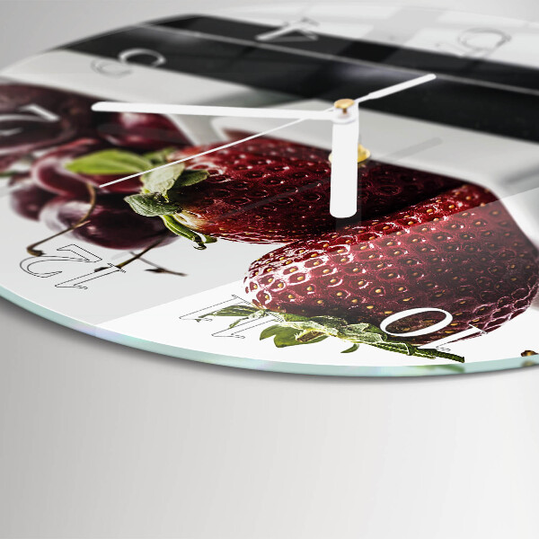 Reloj de pared redondo fresas