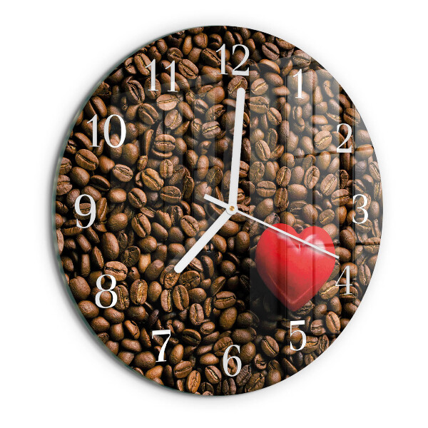 Reloj de pared redondo Granos de café