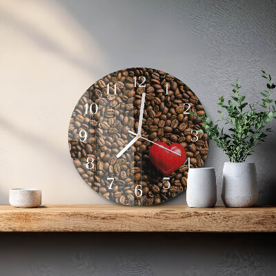 Reloj de pared redondo Granos de café