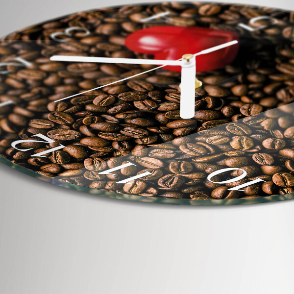 Reloj de pared redondo Granos de café