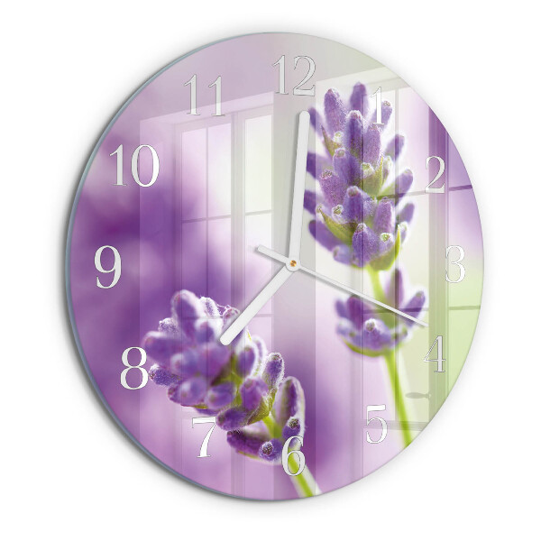 Reloj de pared redondo Lavanda
