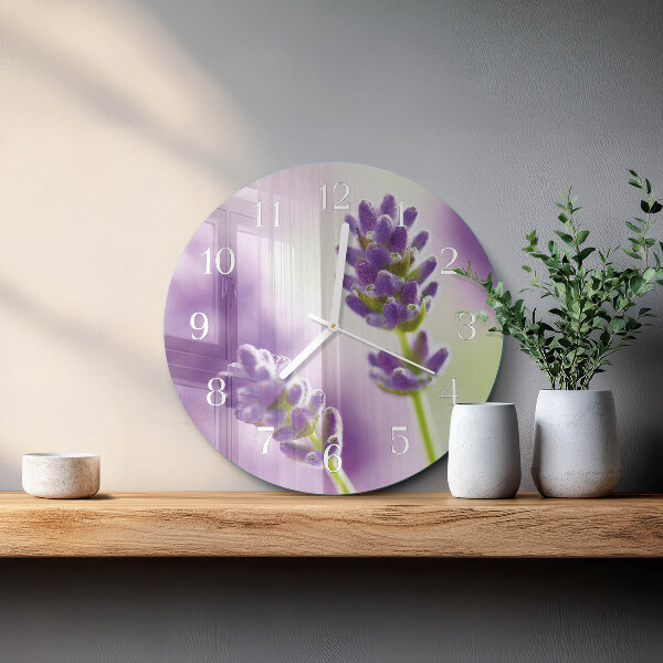 Reloj de pared redondo Lavanda