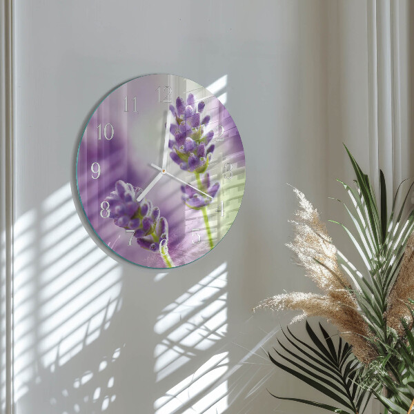 Reloj de pared redondo Lavanda