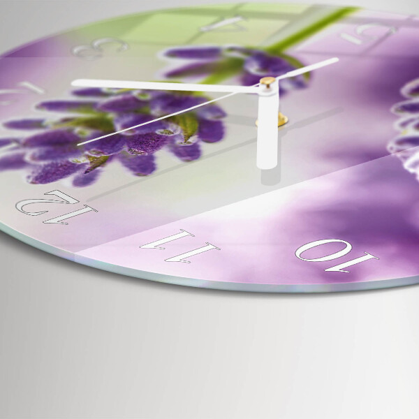 Reloj de pared redondo Lavanda