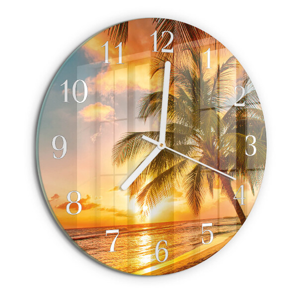 Reloj de pared redondo Atardecer