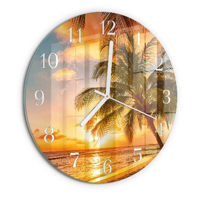 Reloj de pared redondo Atardecer