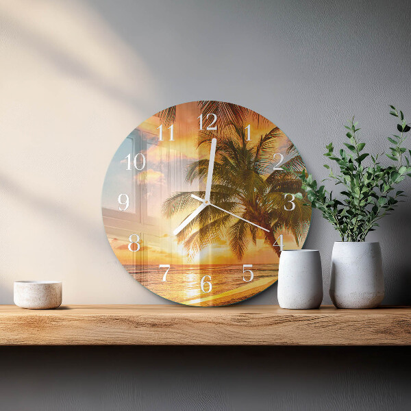Reloj de pared redondo Atardecer