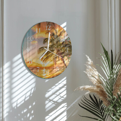 Reloj de pared redondo Atardecer