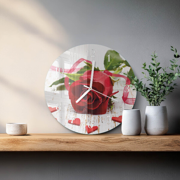 Reloj de pared redondo Rosa