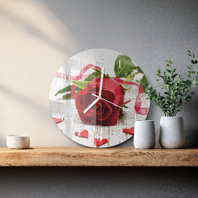 Reloj de pared redondo Rosa