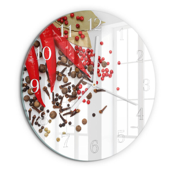 Reloj de pared redondo Pimiento rojo