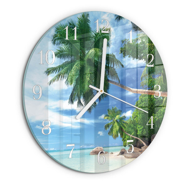 Reloj de pared redondo Palmeras