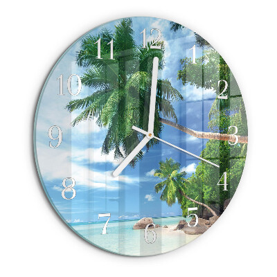 Reloj de pared redondo Palmeras