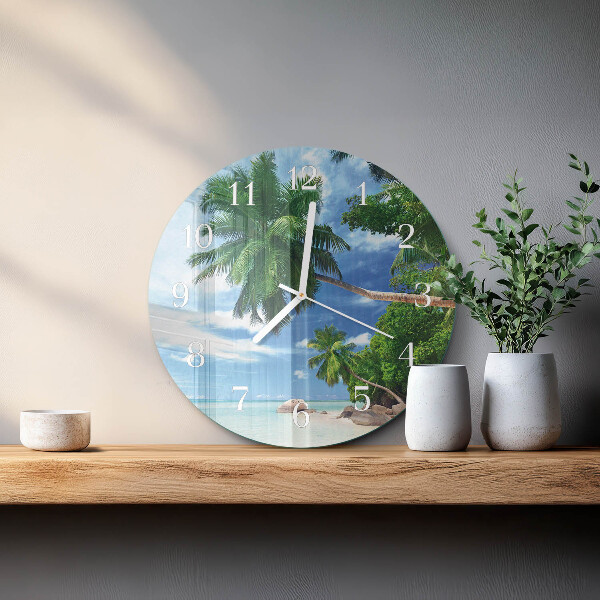 Reloj de pared redondo Palmeras