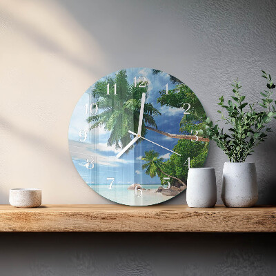 Reloj de pared redondo Palmeras