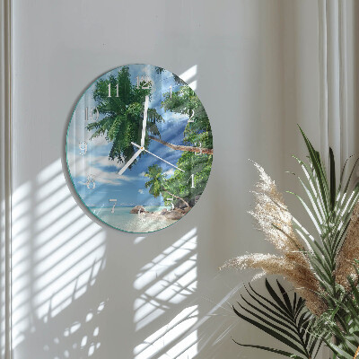 Reloj de pared redondo Palmeras
