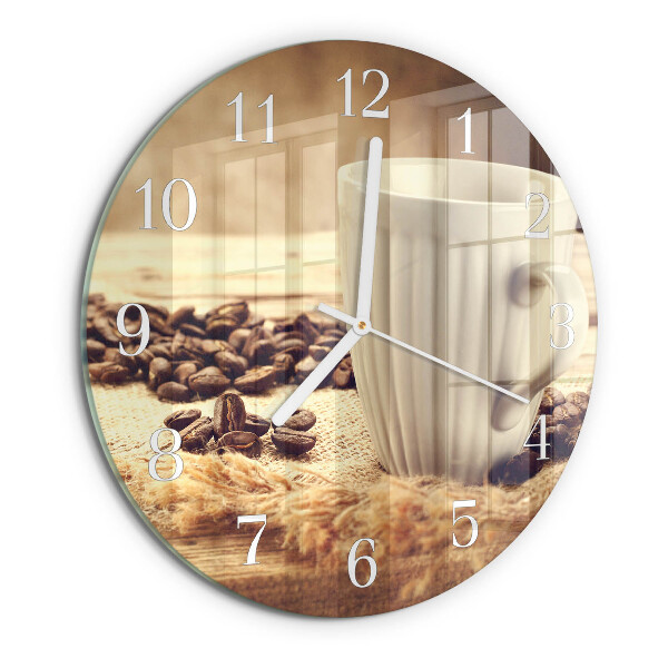 Reloj de pared redondo Café