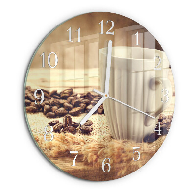 Reloj de pared redondo Café