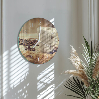 Reloj de pared redondo Café