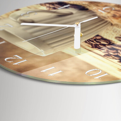 Reloj de pared redondo Café