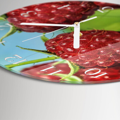 Reloj de pared redondo Frambuesas