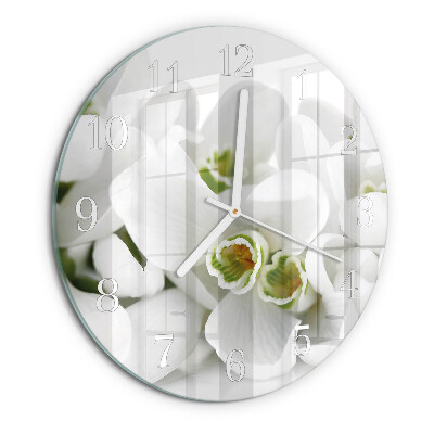 Reloj de pared redondo Flores