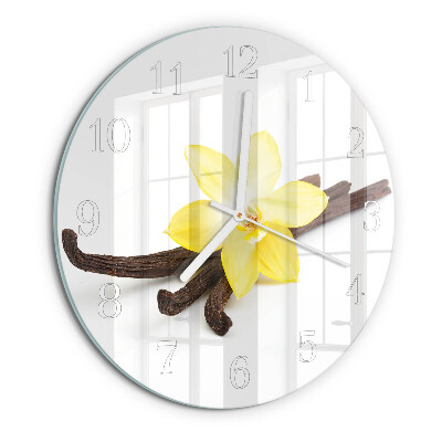 Reloj de pared redondo Orquídea de vainilla