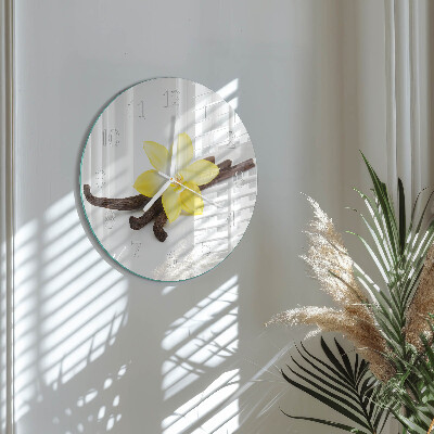 Reloj de pared redondo Orquídea de vainilla