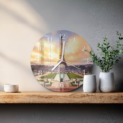 Reloj de pared redondo Torre Eiffel