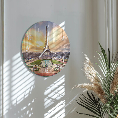 Reloj de pared redondo Torre Eiffel