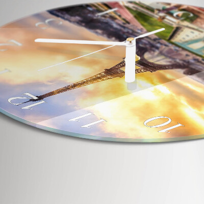 Reloj de pared redondo Torre Eiffel