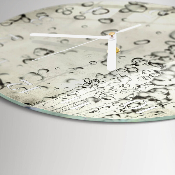 Reloj de pared redondo Gotas