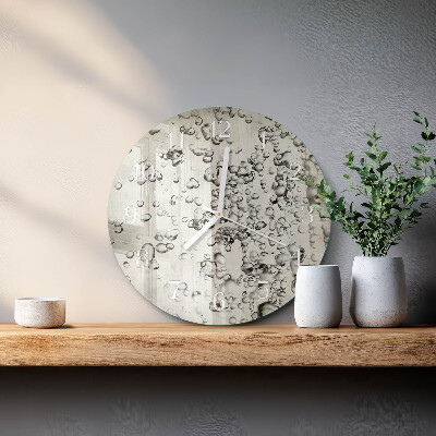 Reloj de pared redondo Gotas