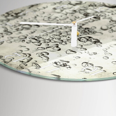 Reloj de pared redondo Gotas