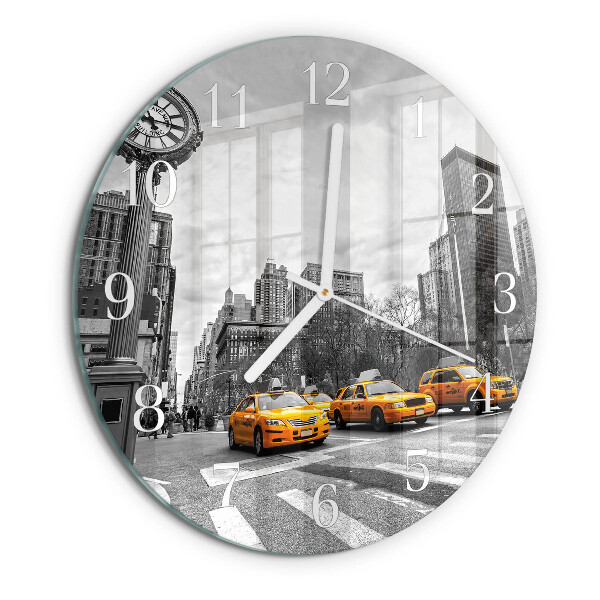 Reloj de pared redondo Taxi