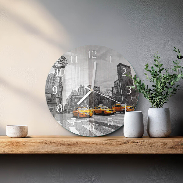 Reloj de pared redondo Taxi
